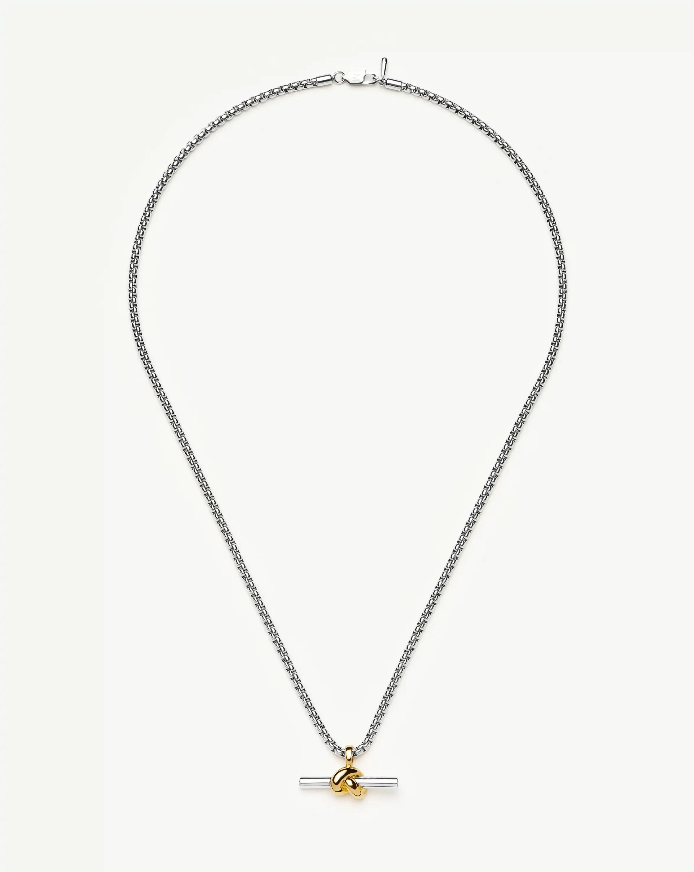 Lucy Williams Chunky Knot T-Bar Necklace, view 7