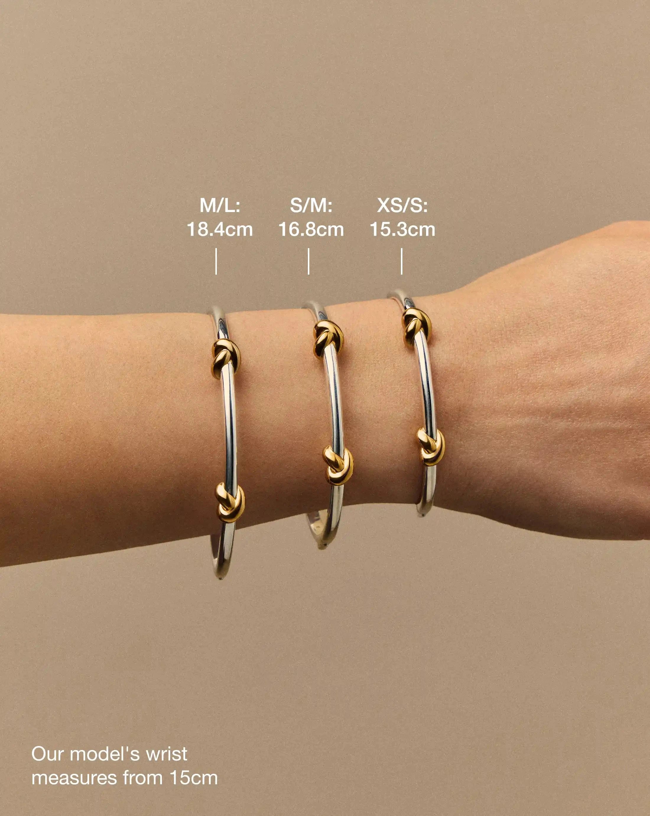 Lucy Williams Knot Hinged Bangle, view 6