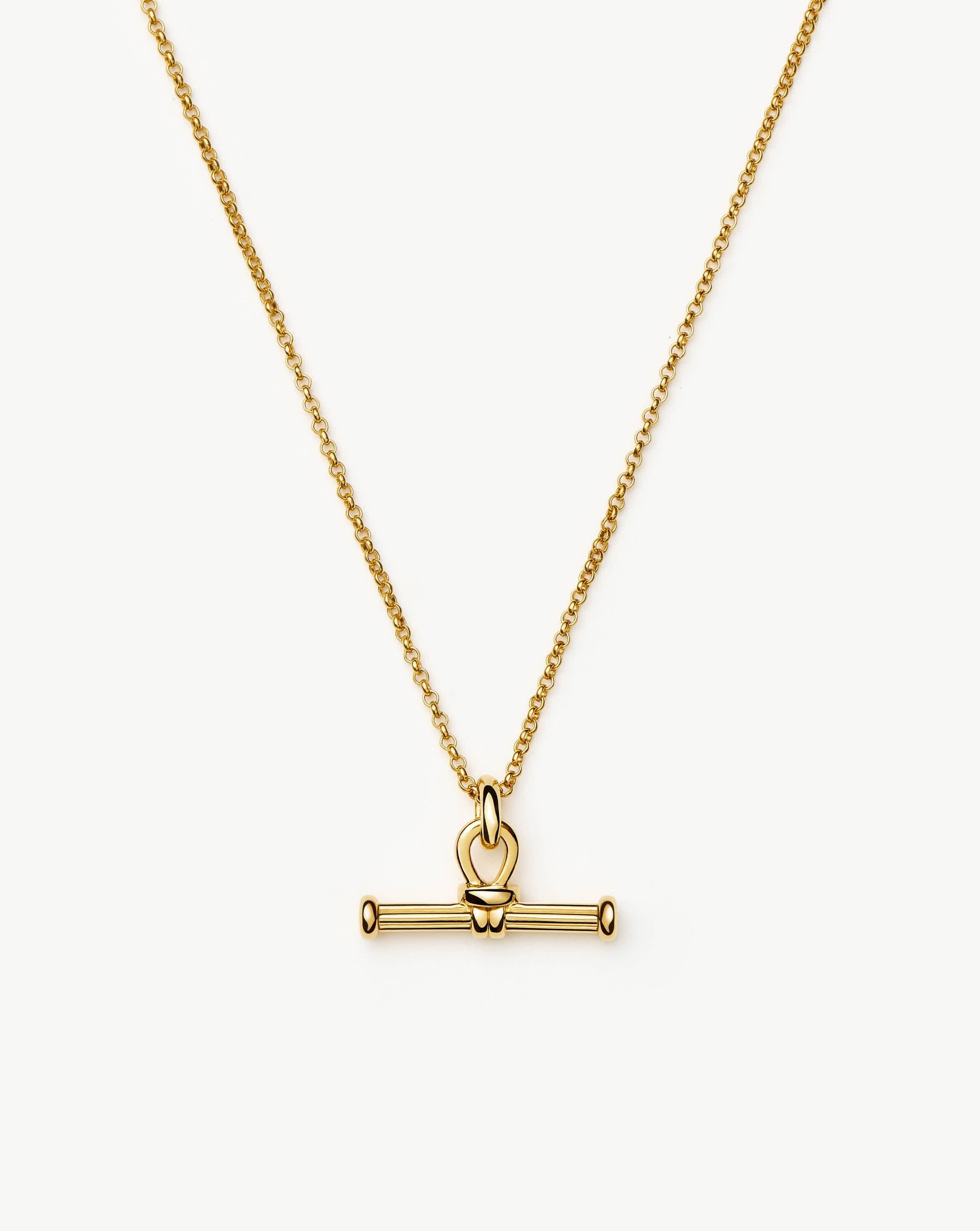 Ridge T-Bar Chain Necklace