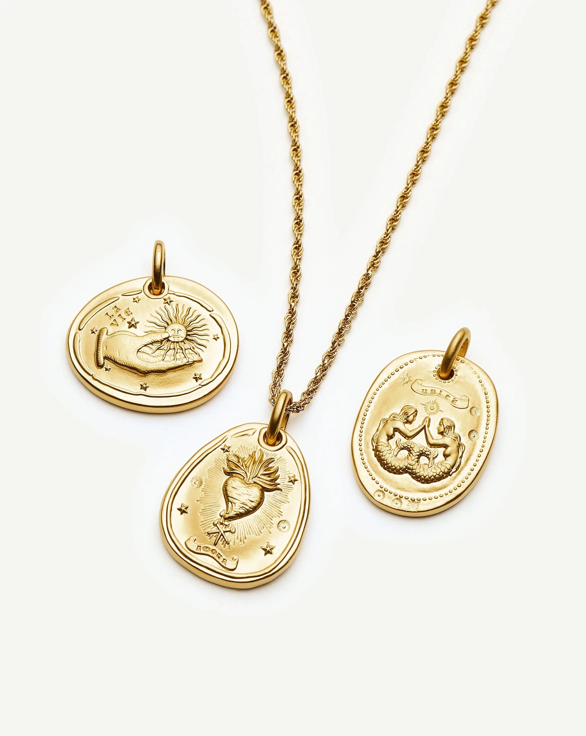 The Friendship Talisman Pendant worn by a customer